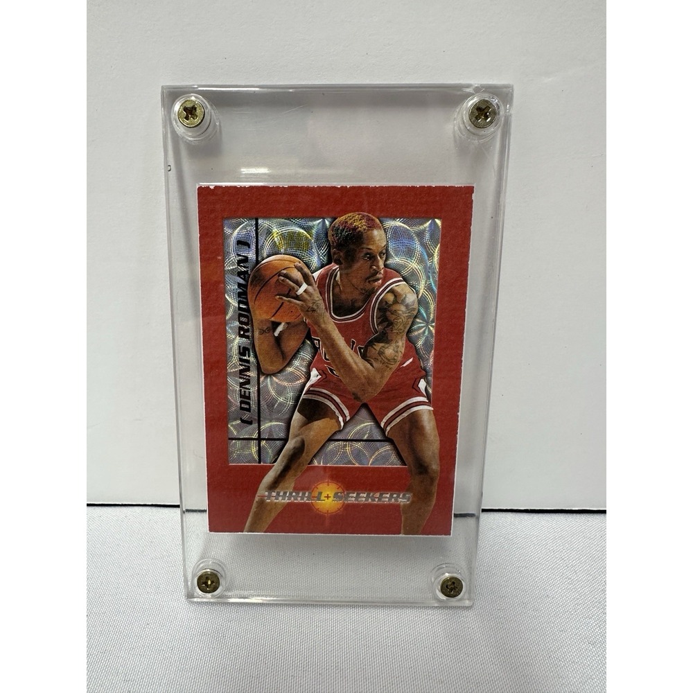 Dennis Rodman 1997-98 Fleer Thrill Seekers #9 SSP Rare Insert Chicago Bulls HOF